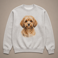 Heather gray custom pet portrait crewneck sweatshirt