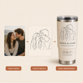 Personalized Our Anniversary Photo Sketch Tumbler - personalization