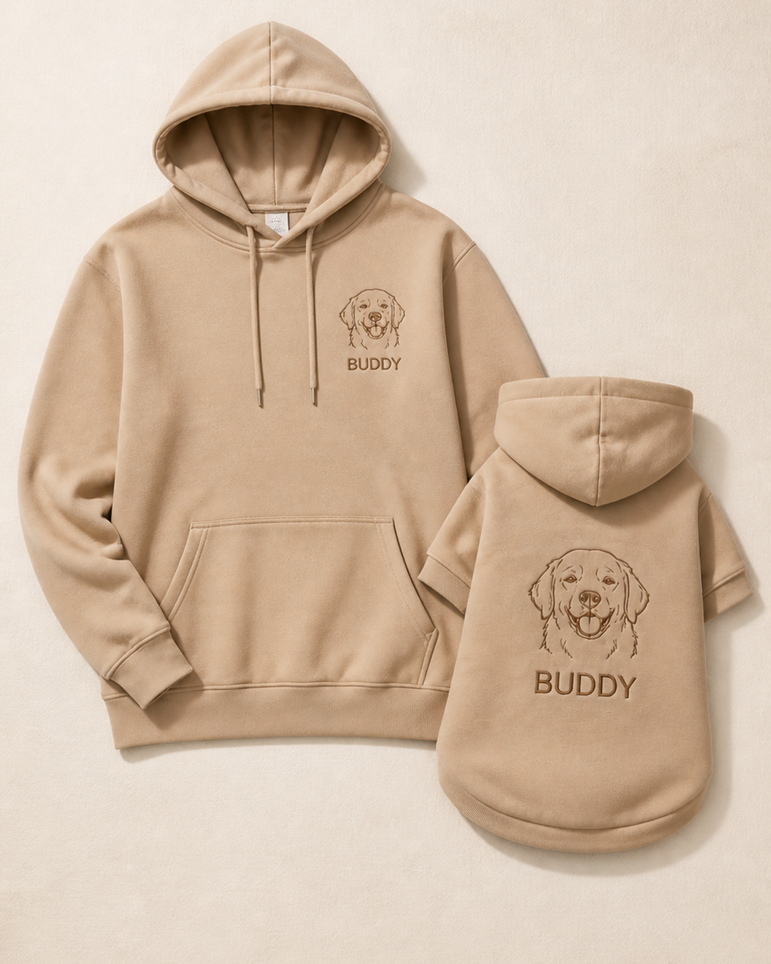 Custom Matching Owner & Pet Embroidered Hoodie Set product image 2