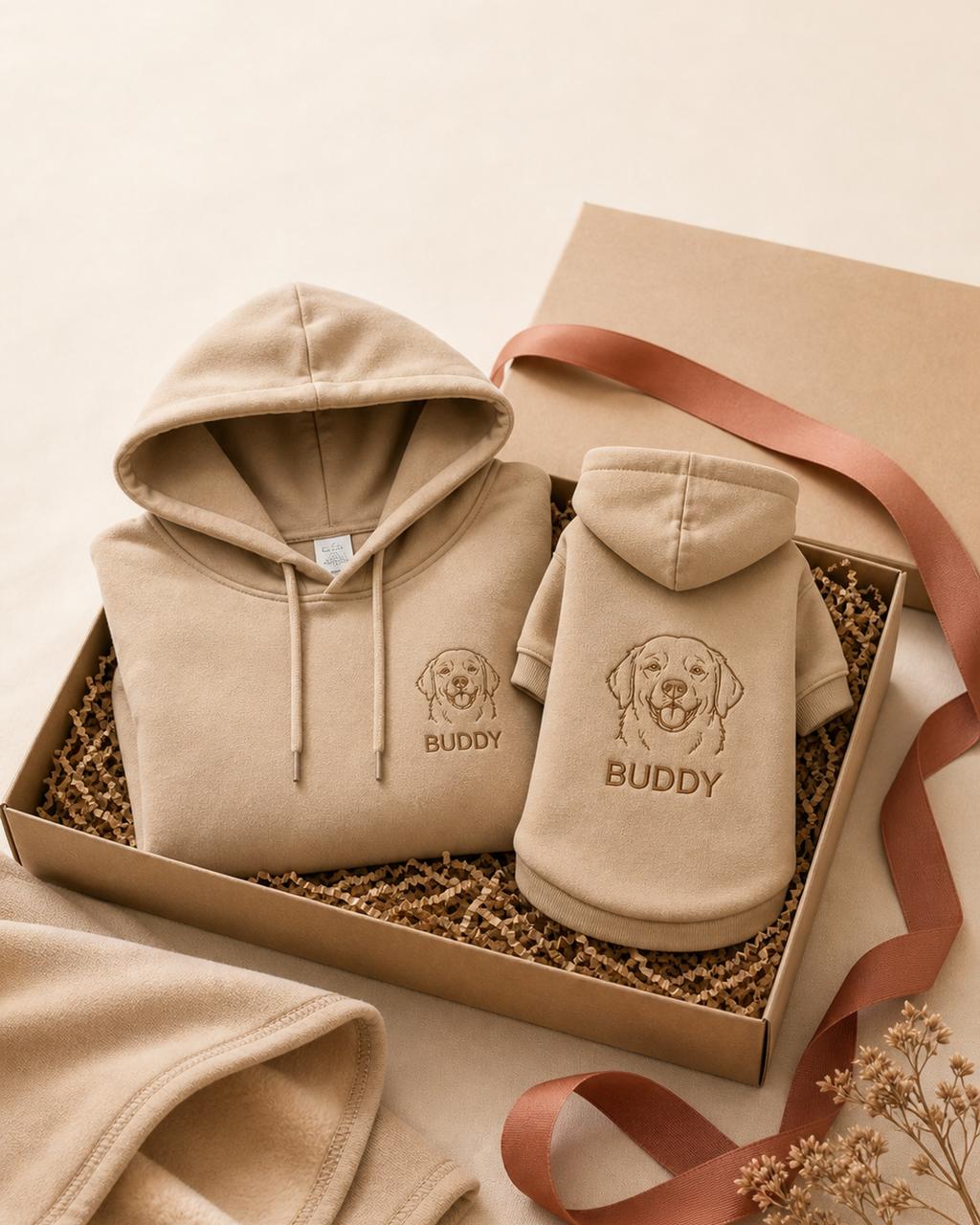 Custom Matching Owner & Pet Embroidered Hoodie Set product image 5