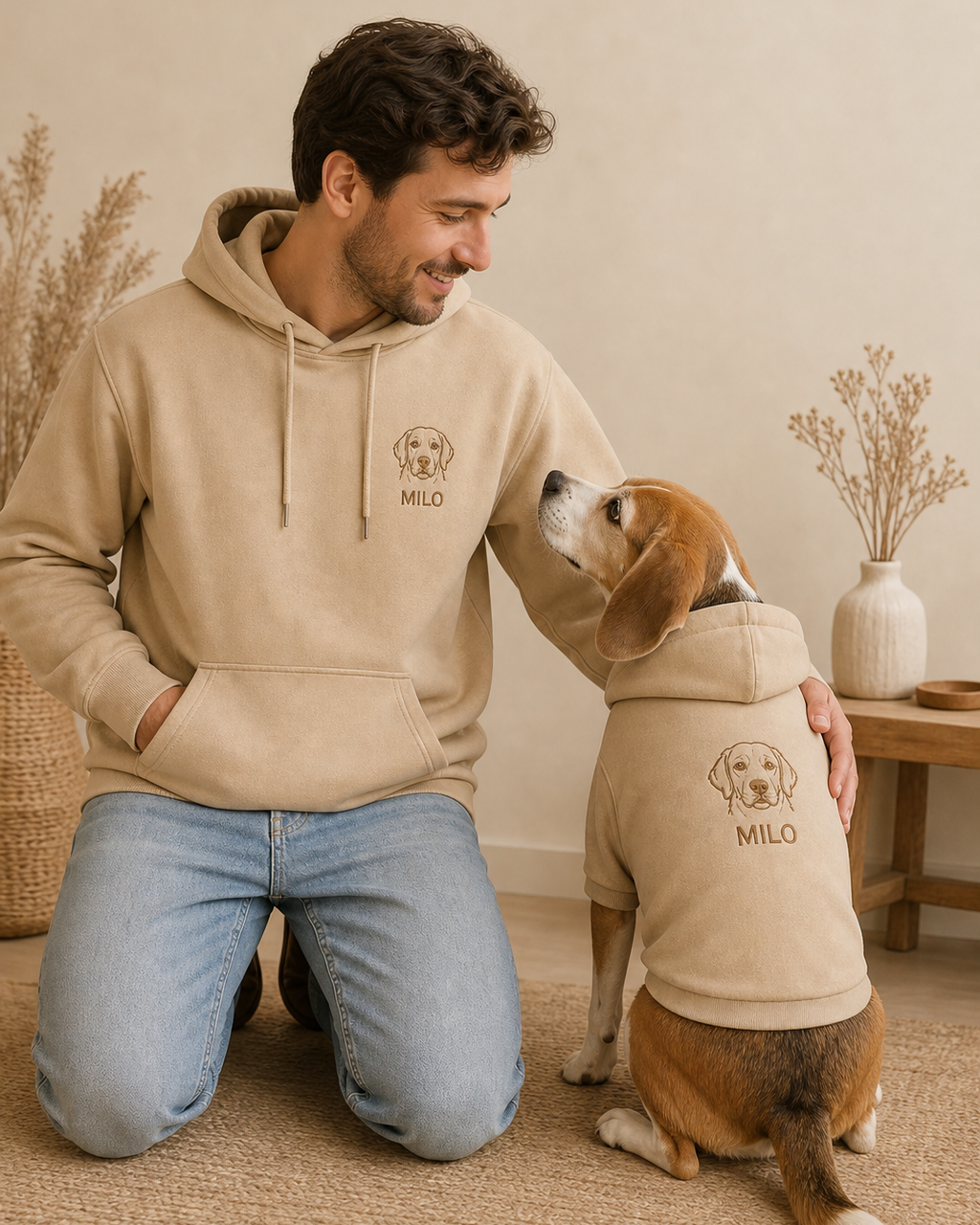 Custom Matching Owner & Pet Embroidered Hoodie Set product image 6