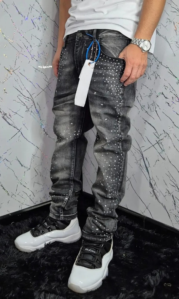 Stylish Rhinestone Jeans