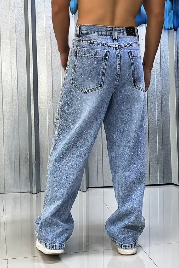 Shiny Men's Casual Loose Jeans