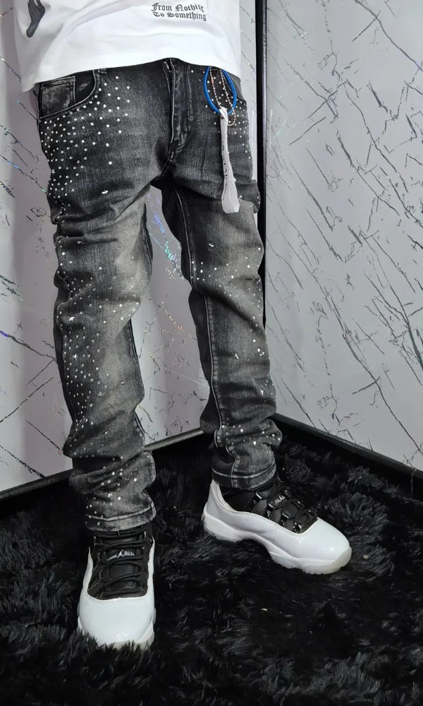 Stylish Rhinestone Jeans