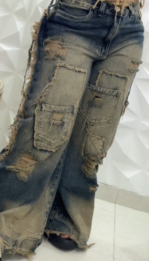 Women's Vintage Distressed Ripped Jeans