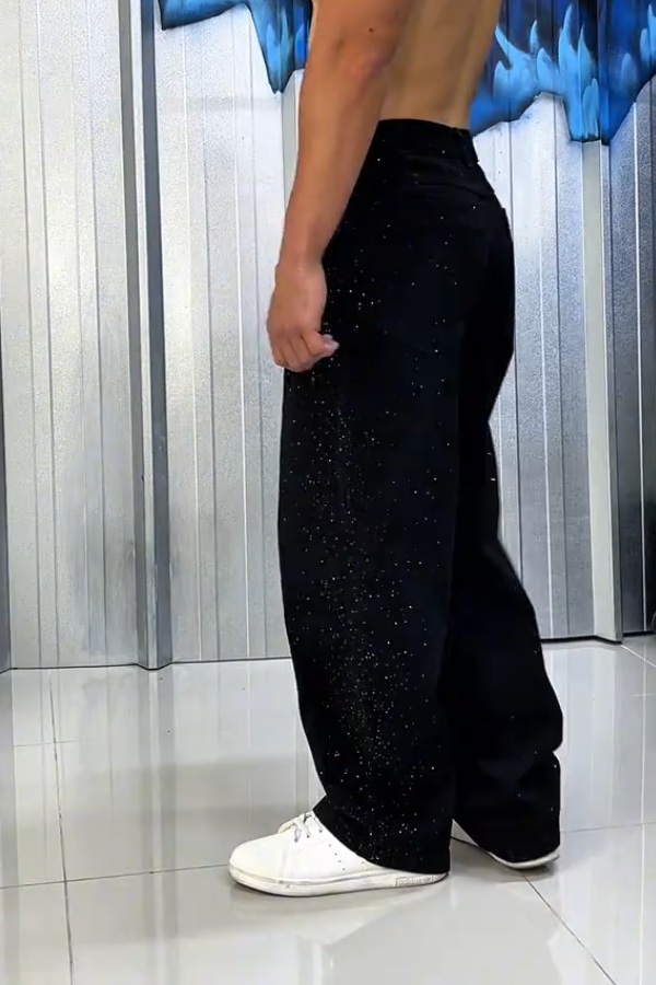 Shiny Men's Casual Loose Jeans