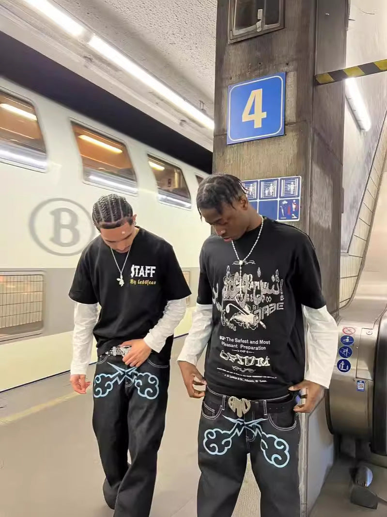 Men's Stylish Punk Straight Jeans