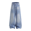 Rhinestone Baggy Wash Jeans