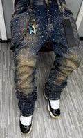 Trendy Sparkling Rhinestone Casual Jeans